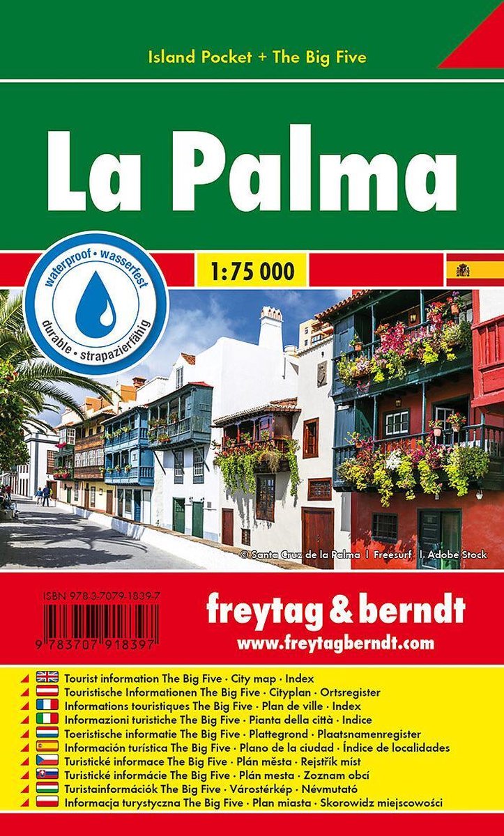 Online bestellen: Wegenkaart - landkaart Island Pocket La Palma | Freytag & Berndt