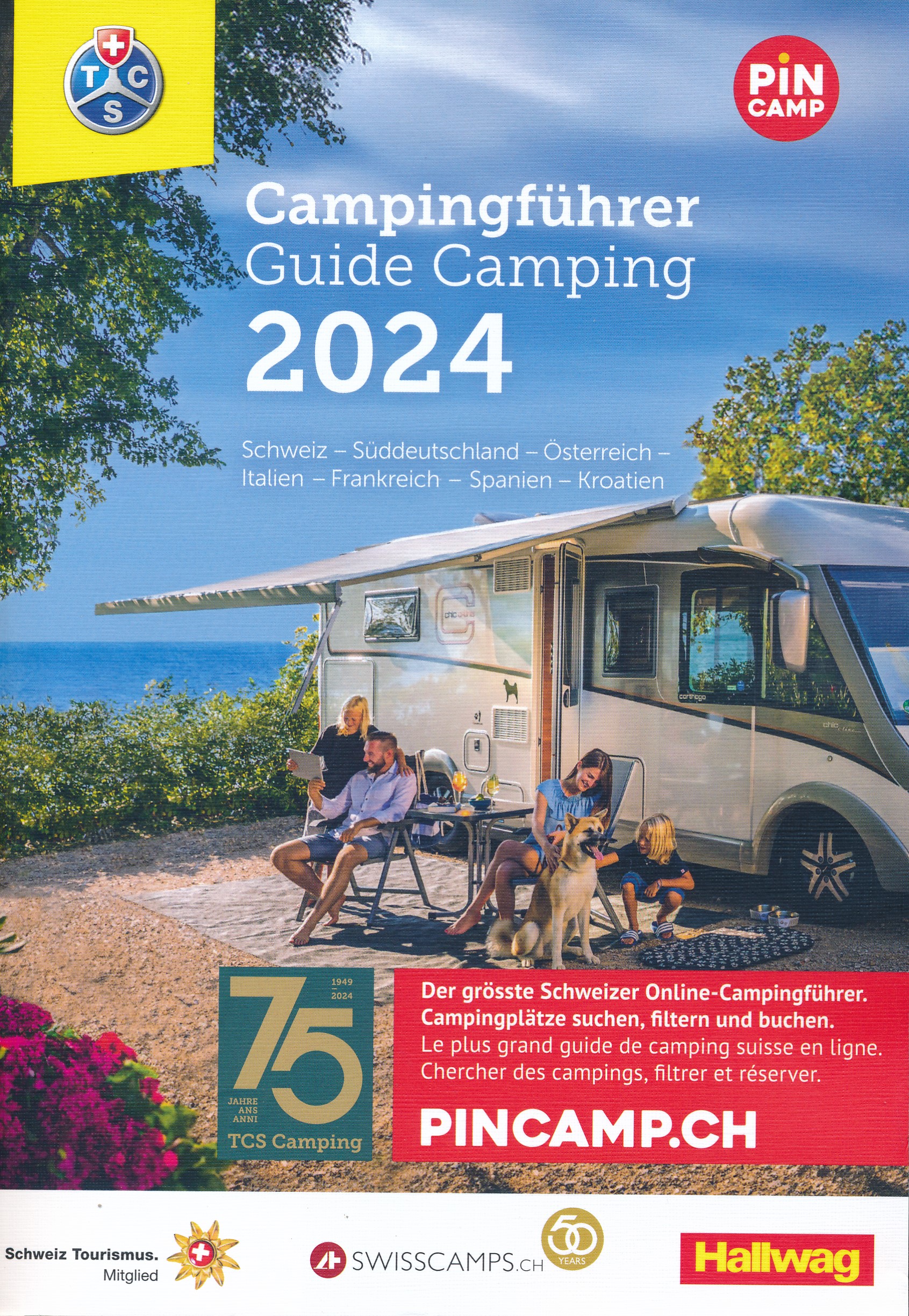 Online bestellen: Campinggids - Campergids Schweiz - Zwitserland Campingführer 2024 | TCS