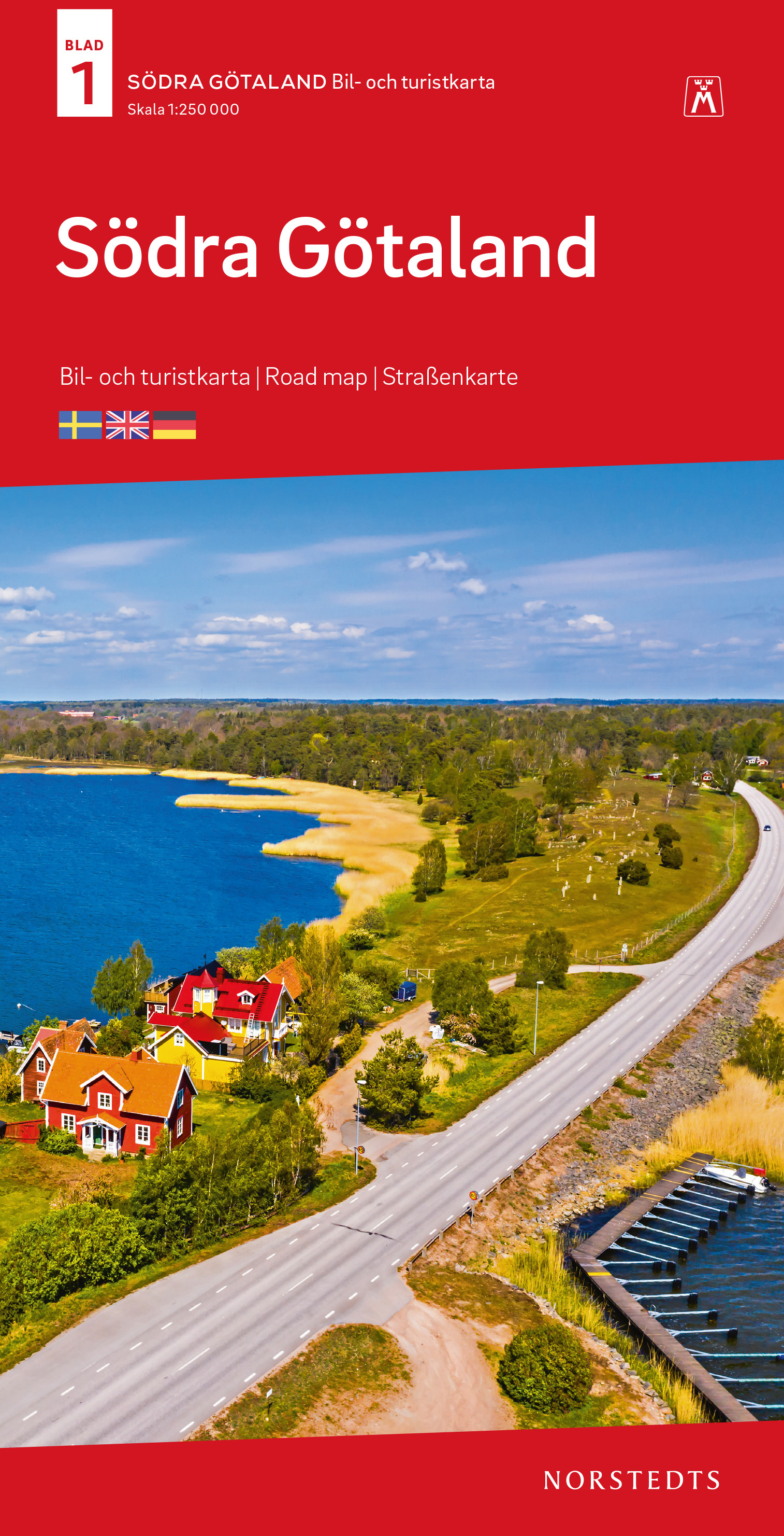 Online bestellen: Wegenkaart - landkaart 01 Turistkarta Södra götaland - Zuid- Zweden | Norstedts