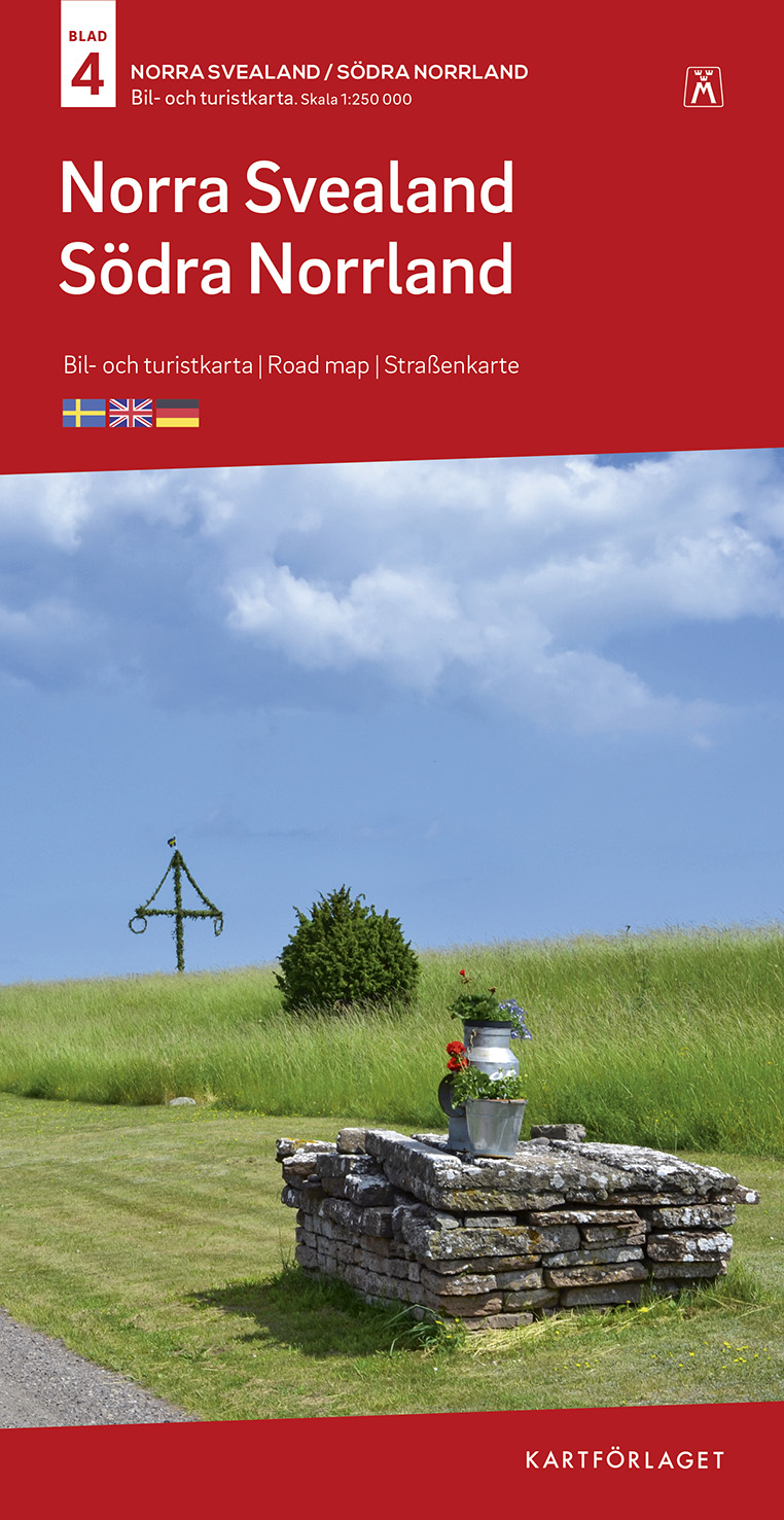 Wegenkaart – landkaart 4 Turistkarta Norra Svealand-Södra Norrland – Zweden Midden | Norstedts