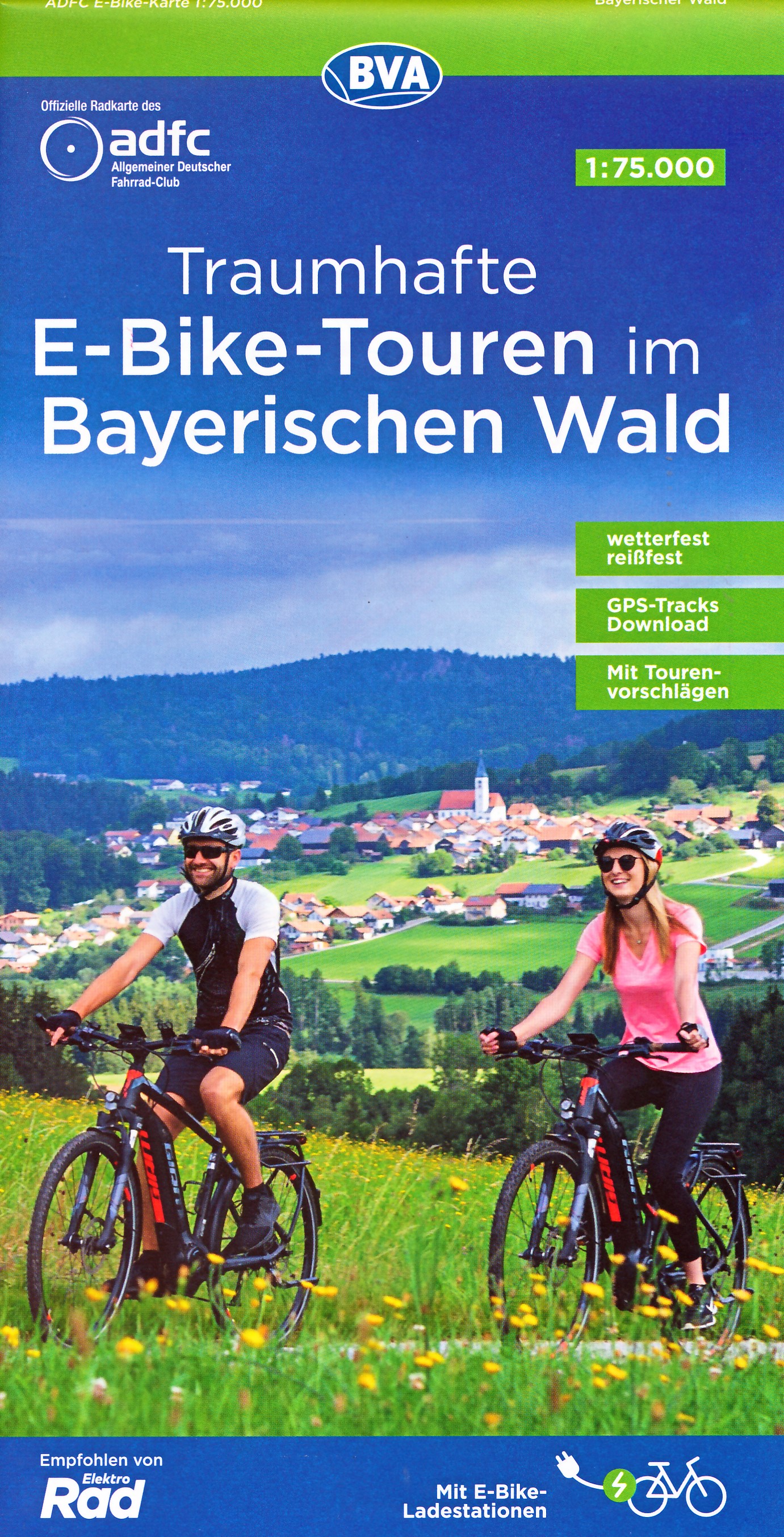 Online bestellen: Fietskaart ADFC Regionalkarte Bayerische Wald | BVA BikeMedia