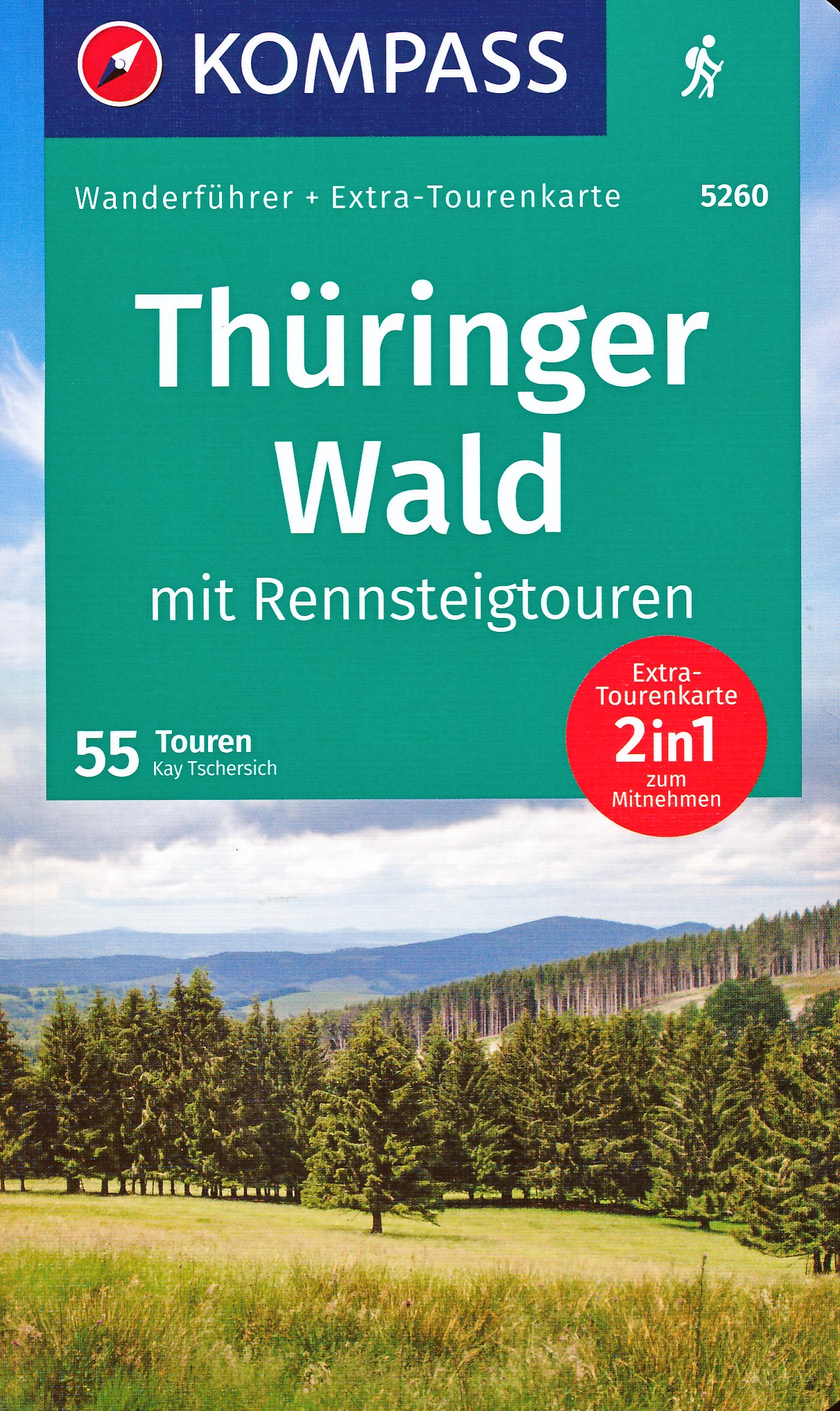 Online bestellen: Wandelgids 5260 Wanderführer \Thüringer Wald mit Rennsteigtouren | Kompass