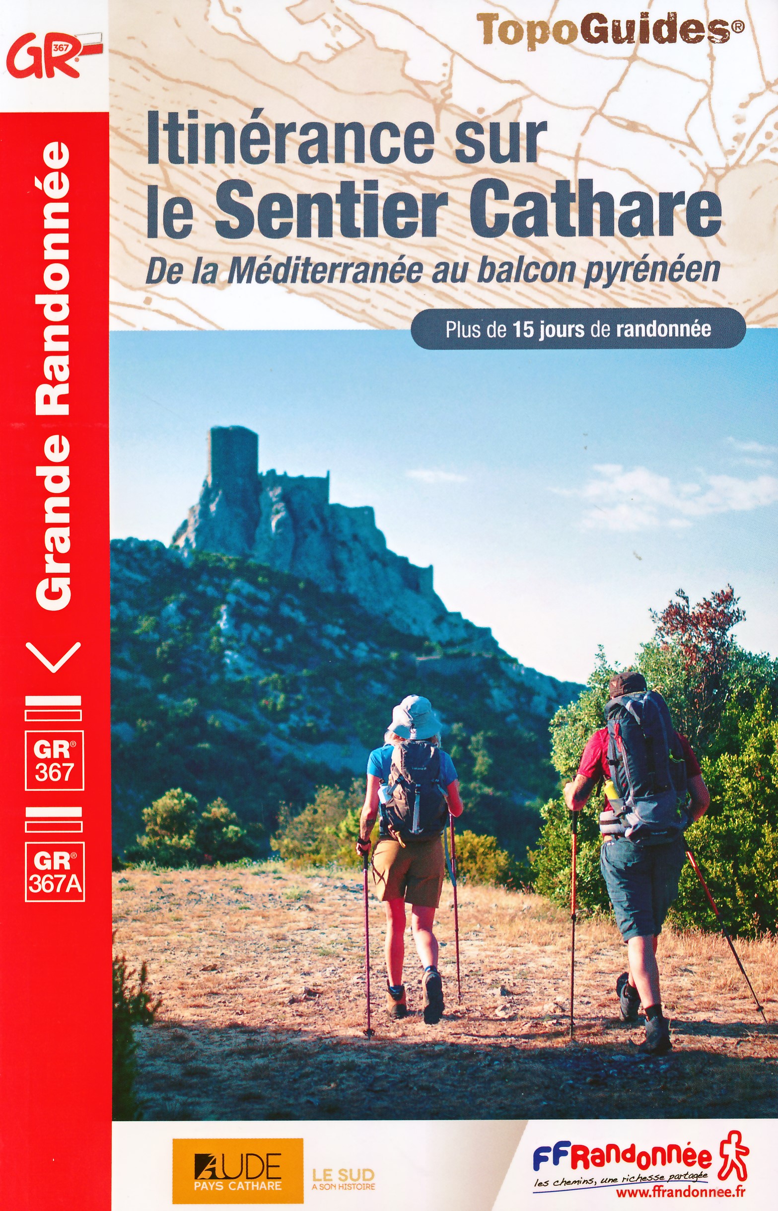 Online bestellen: Wandelgids Itinérance sur le Sentier Cathare GR367 - GR367A | FFRP