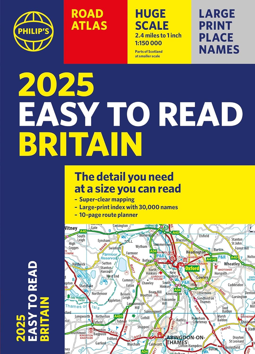 Online bestellen: Wegenatlas Easy to Read Road Atlas Britain 2025 | Philip's Maps