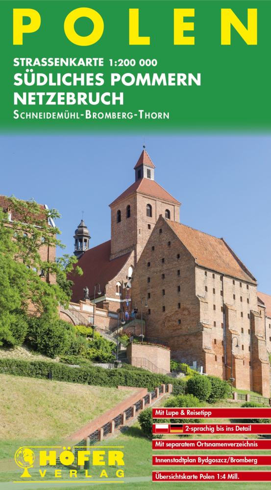 Online bestellen: Wegenkaart - landkaart PL004 Polen, Südliches Pommern, Netzebruch | Hofer Verlag