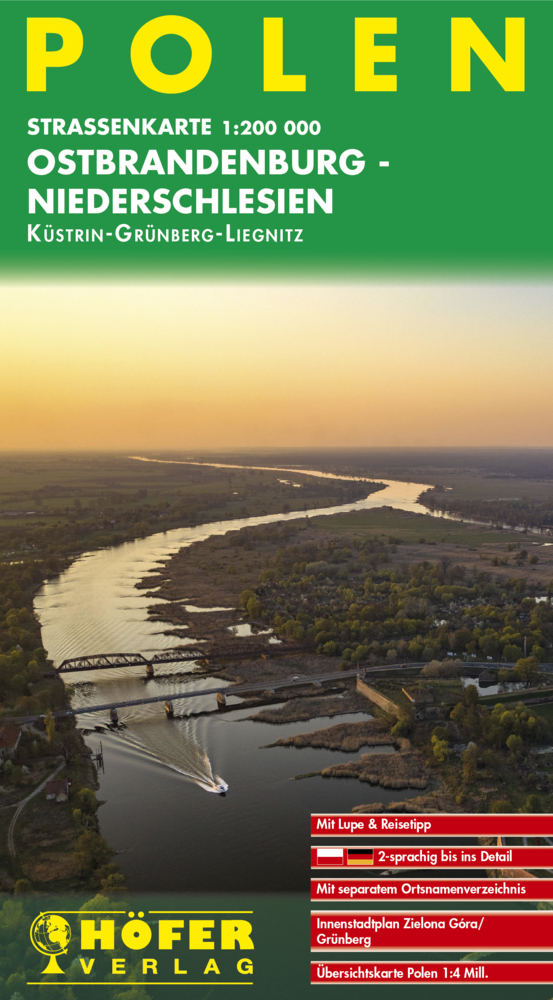 Online bestellen: Wegenkaart - landkaart PL002 Polen - Ostbrandenburg - Niederschlesien | Hofer Verlag