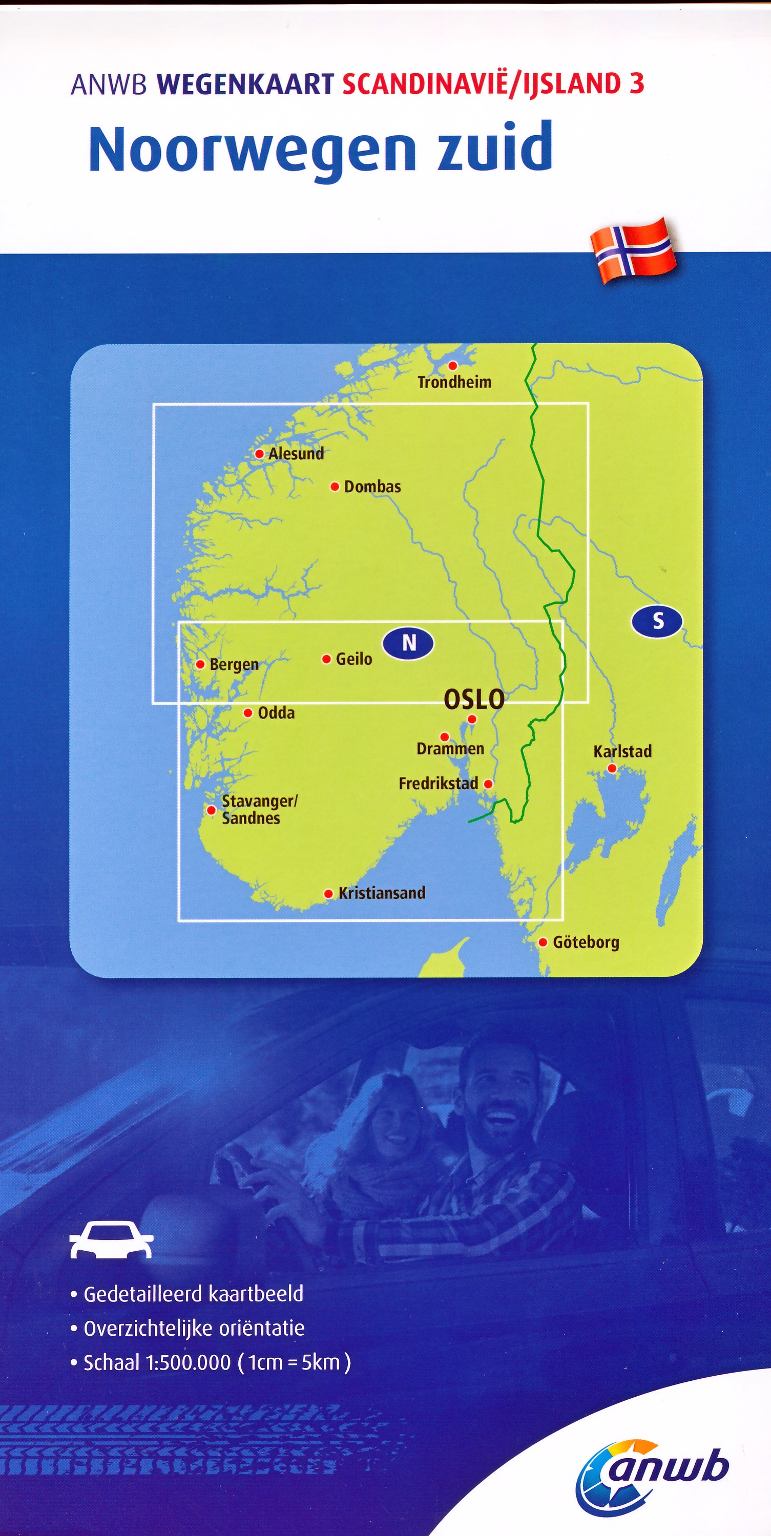 Online bestellen: Wegenkaart - landkaart 3 Noorwegen zuid | ANWB Media