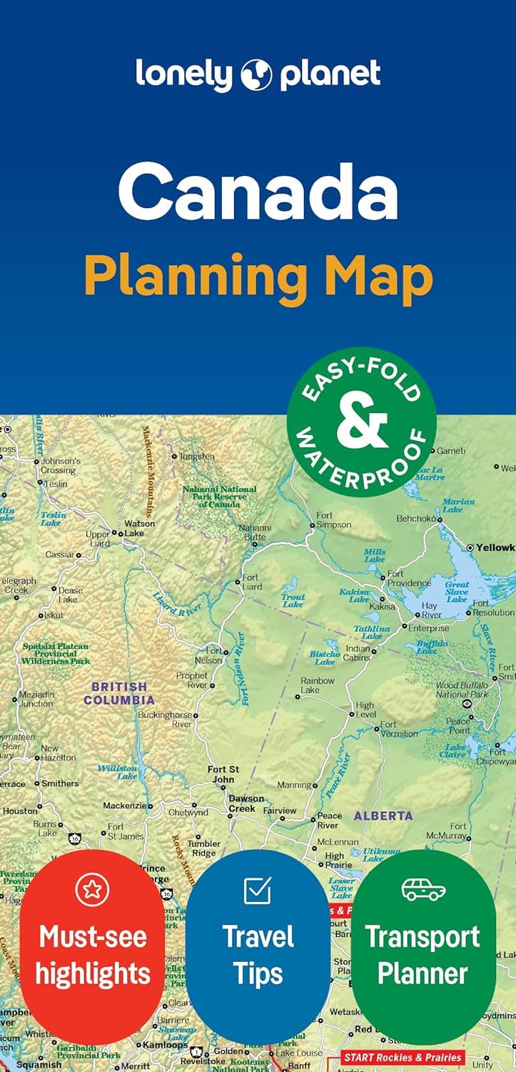 Online bestellen: Wegenkaart - landkaart Planning Map Canada | Lonely Planet