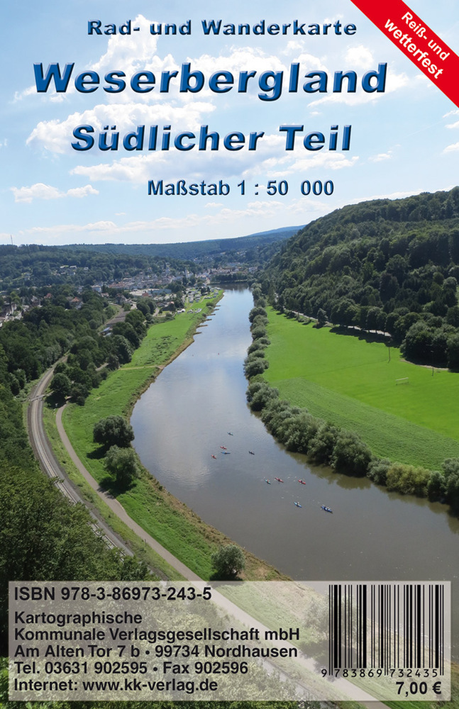 Online bestellen: Wandelkaart Weserbergland Südlicher Teil | Kartographische Kommunale Verlagsgesellschaft