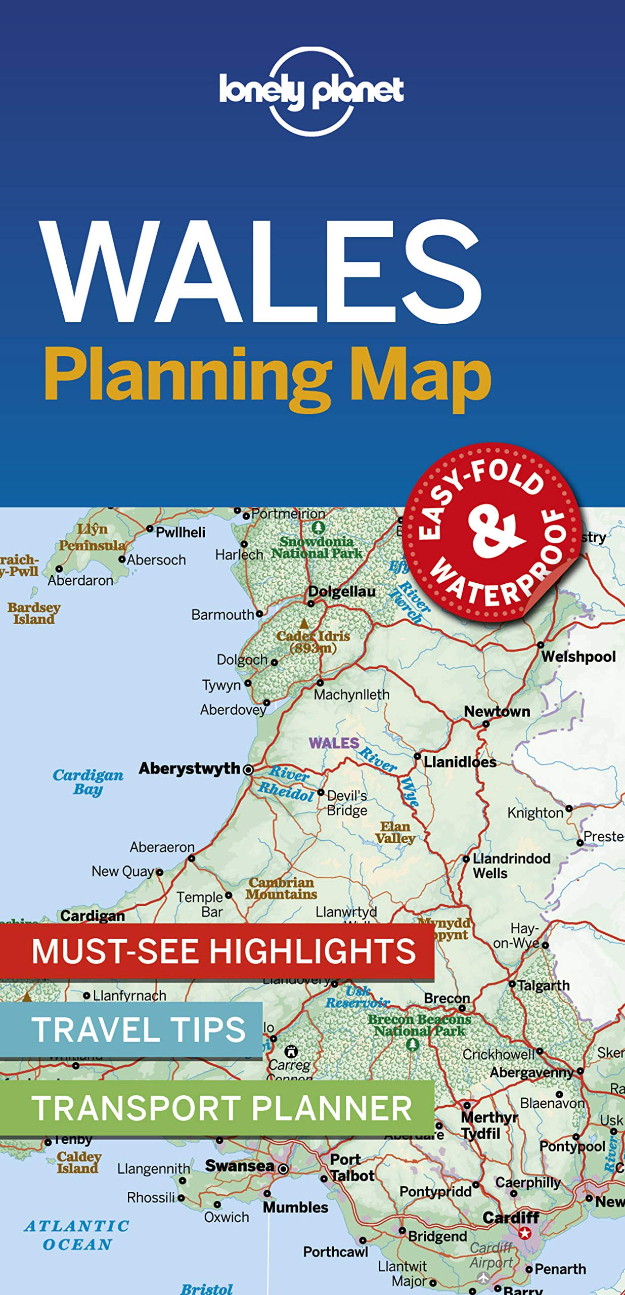 Online bestellen: Wegenkaart - landkaart Planning Map Wales | Lonely Planet