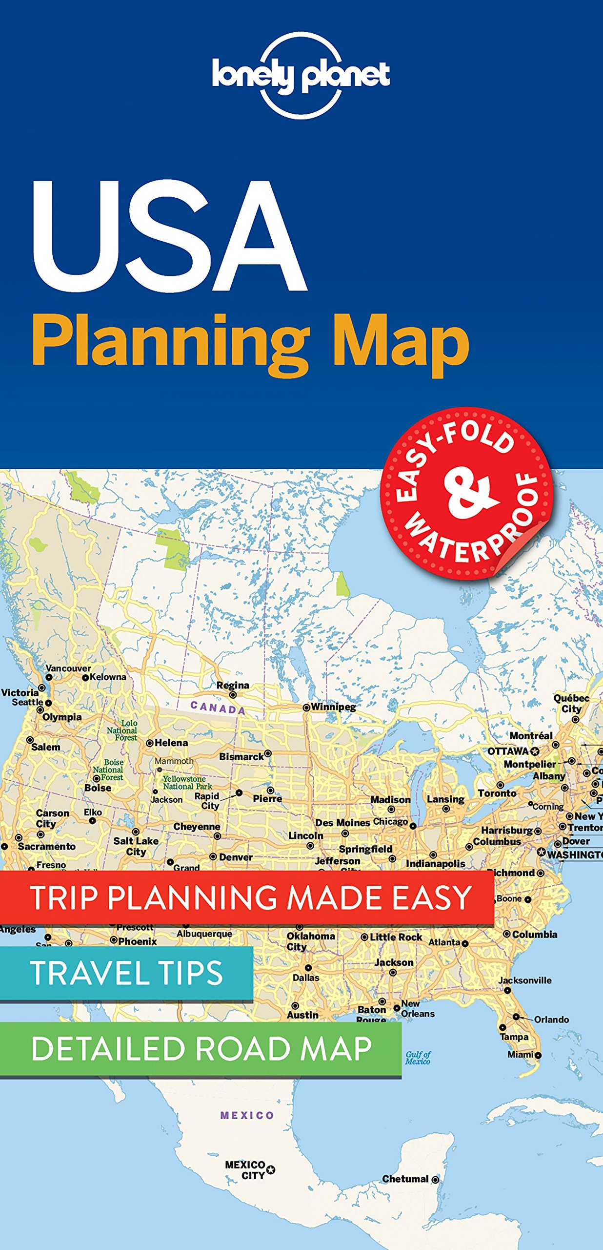 Online bestellen: Wegenkaart - landkaart Planning Map USA | Lonely Planet