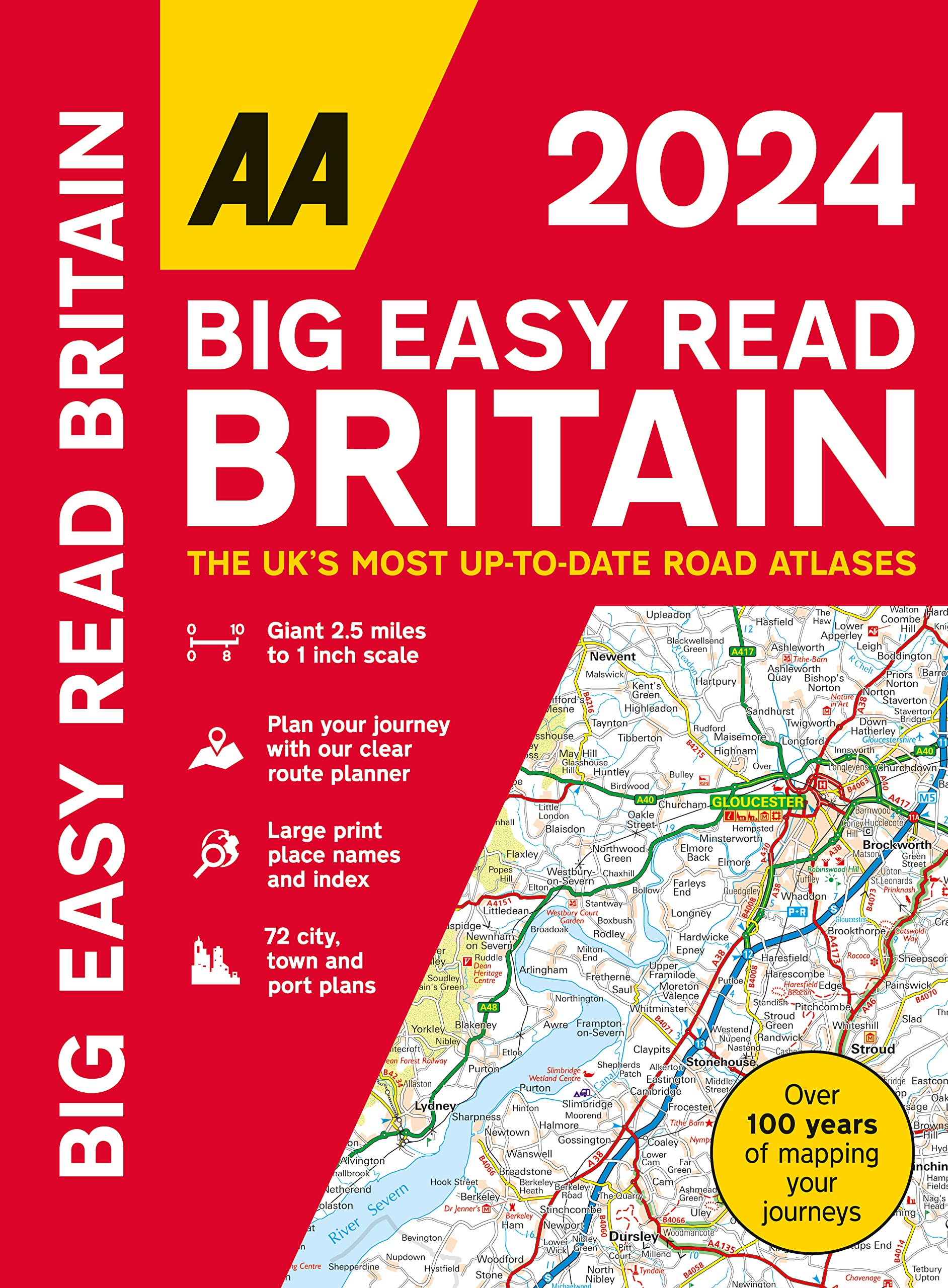 Online bestellen: Wegenatlas Big Easy Read Britain 2024 | A3 | Ringband | AA Publishing
