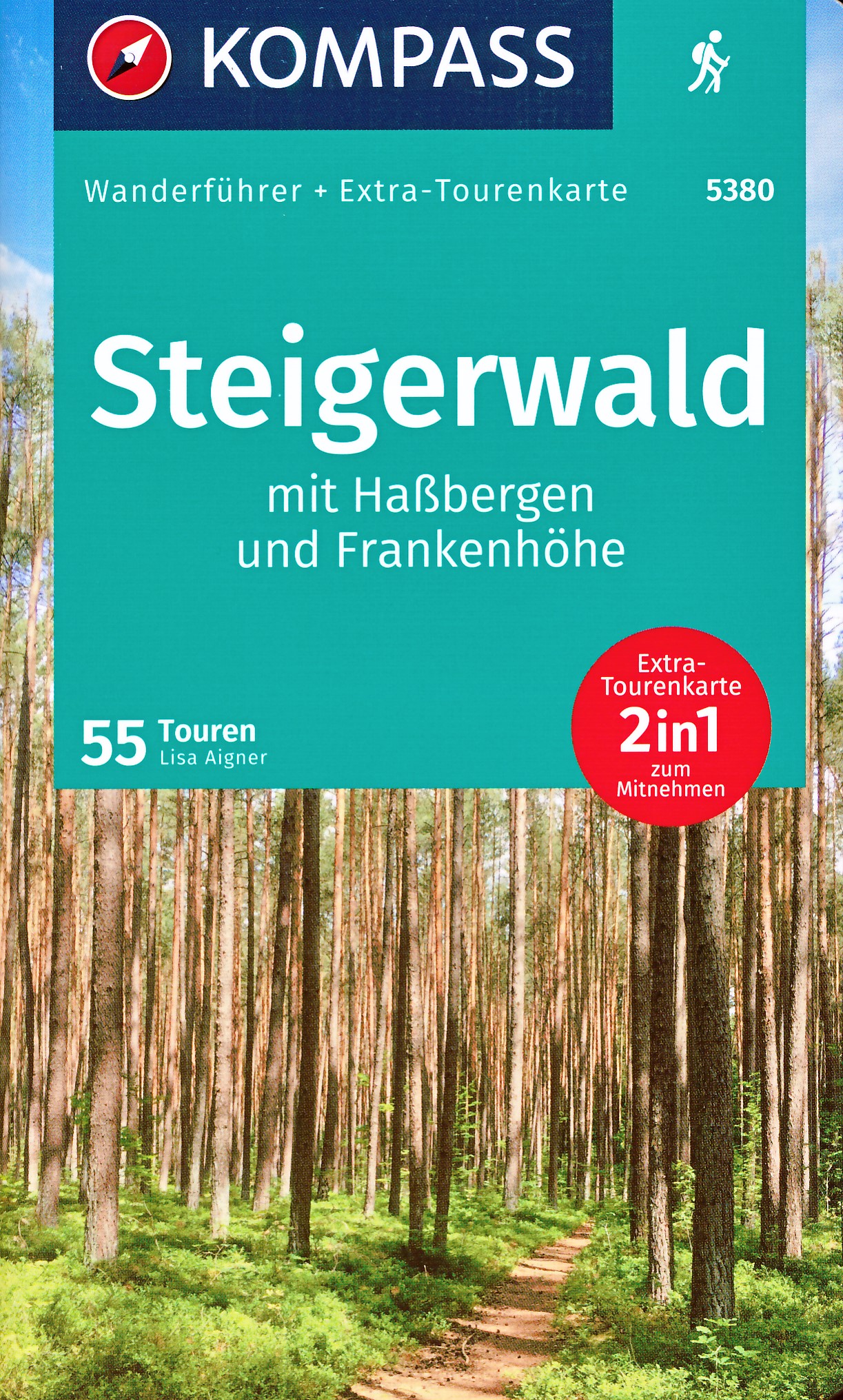 Online bestellen: Wandelgids 5380 Wanderführer Steigerwald | Kompass