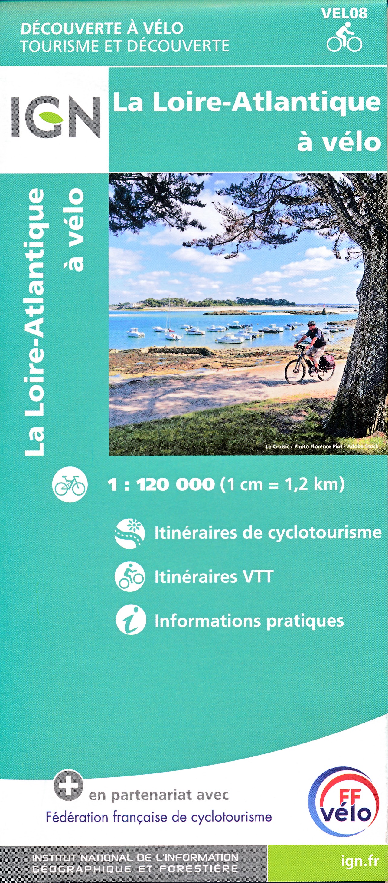 Online bestellen: Fietskaart 08 Velo Loire-Atlantique a velo - by bike | IGN - Institut Géographique National