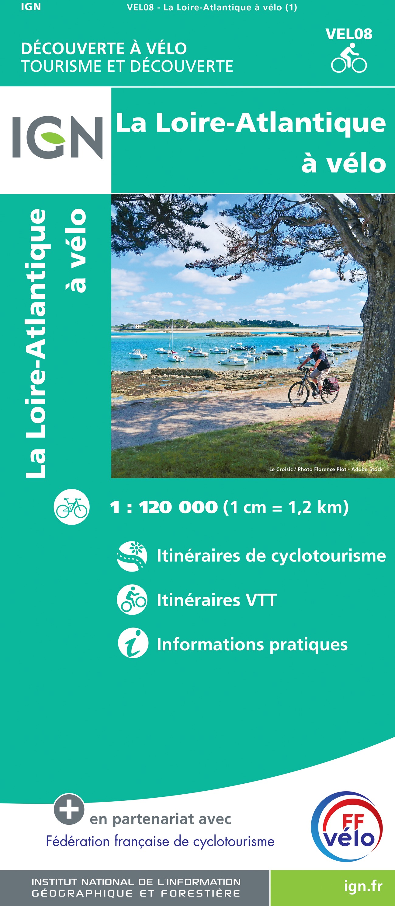 Fietskaart 08 Velo Loire-Atlantique a velo - by bike | IGN - Institut