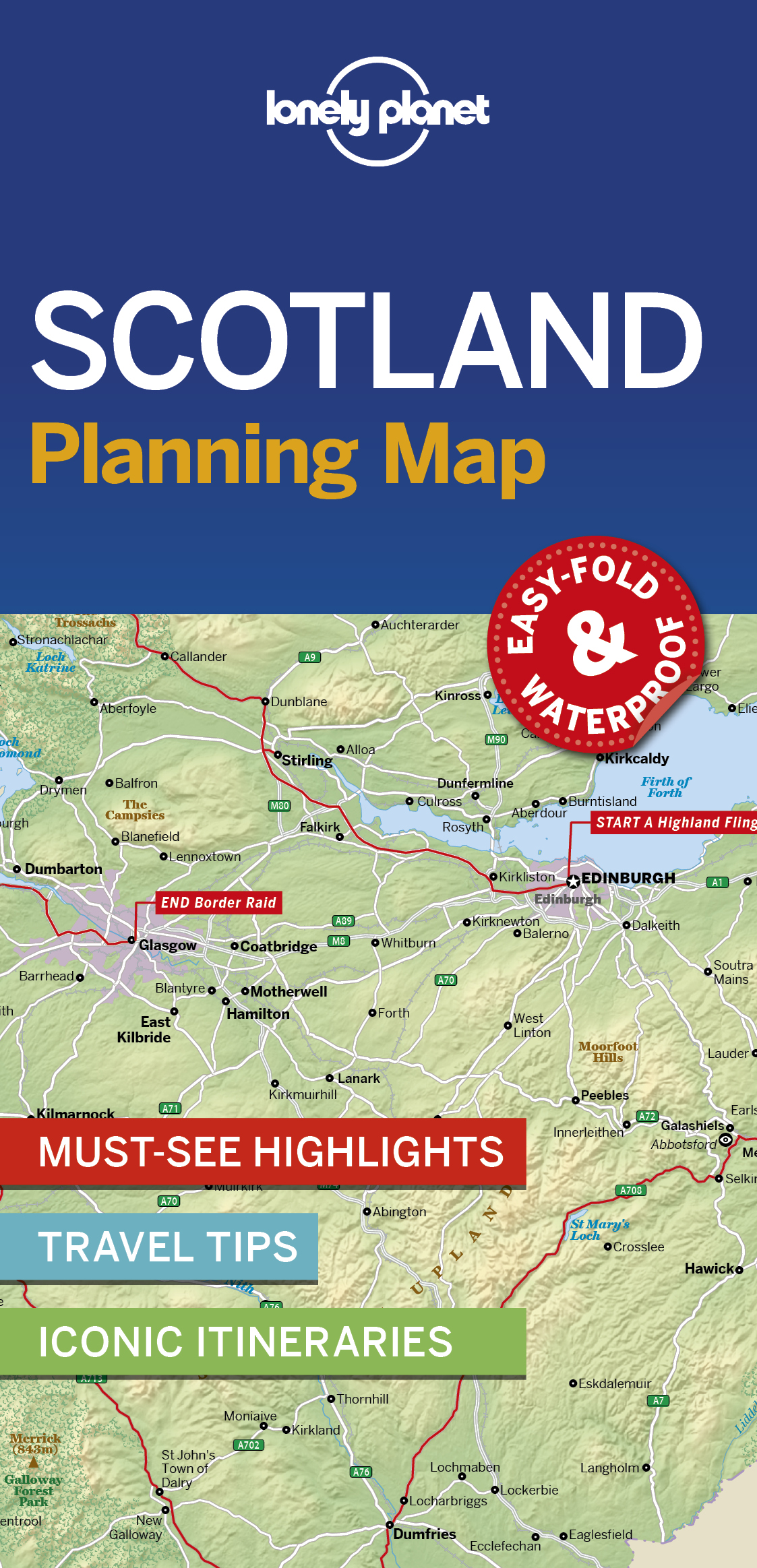Online bestellen: Wegenkaart - landkaart Planning Map Scotland - Schotland | Lonely Planet