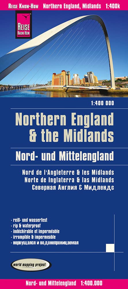 Online bestellen: Wegenkaart - landkaart Nord- und Mittelengland / Northern England & the Midlands | Reise Know-How Verlag