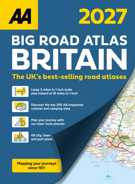 Wegenatlas Big Road Atlas Britain 2027 | A3-Formaat | Ringband | AA P