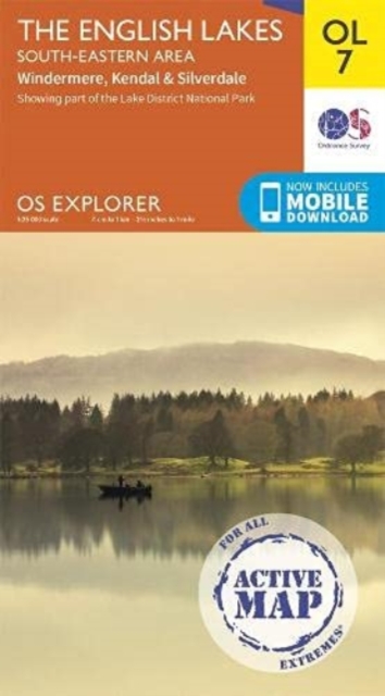 Online bestellen: Wandelkaart OL07 OS Explorer Map | Active The English Lakes South-Eastern Area | Ordnance Survey