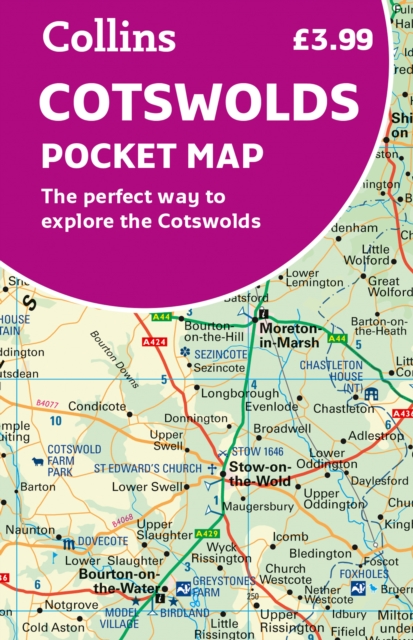 Online bestellen: Wegenkaart - landkaart Pocket Map Cotswolds | Collins