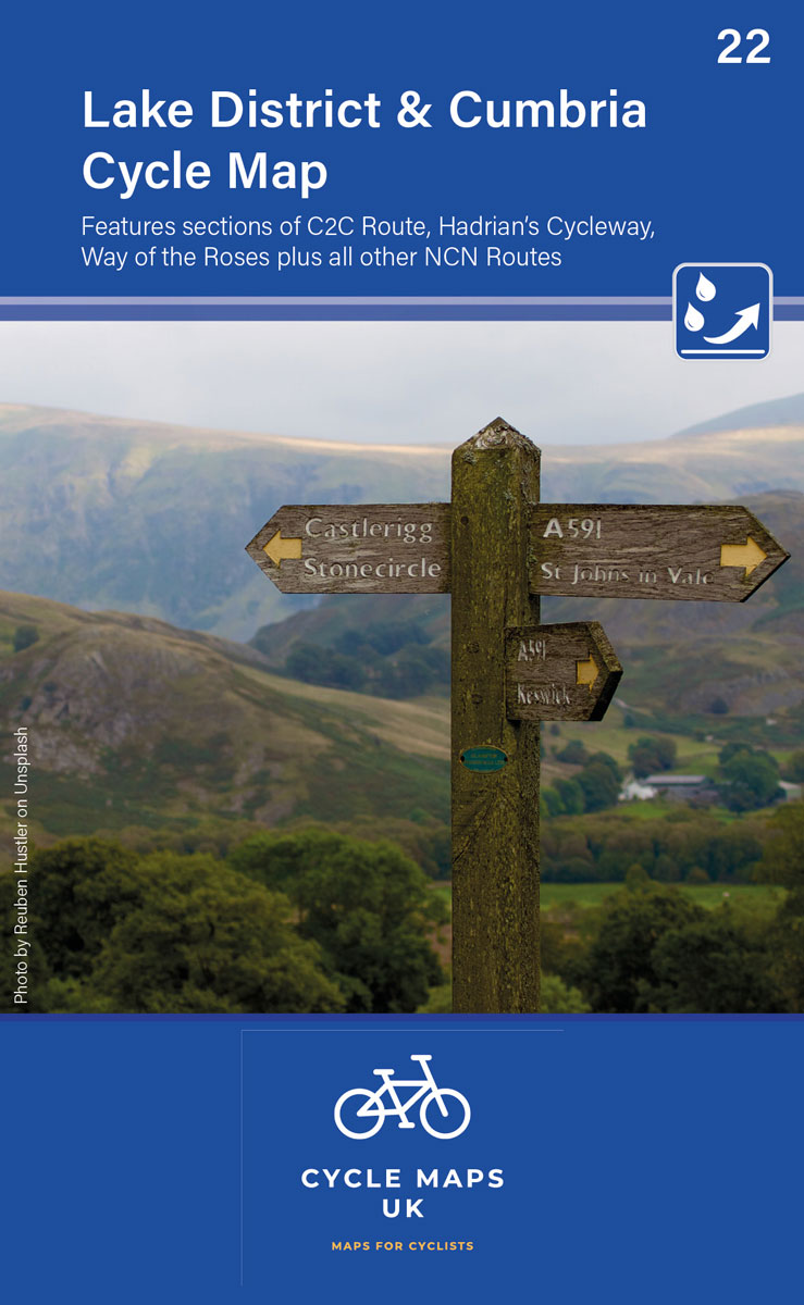 Online bestellen: Fietskaart 22 Cycle Maps UK Lake District and Cumbria | Cordee