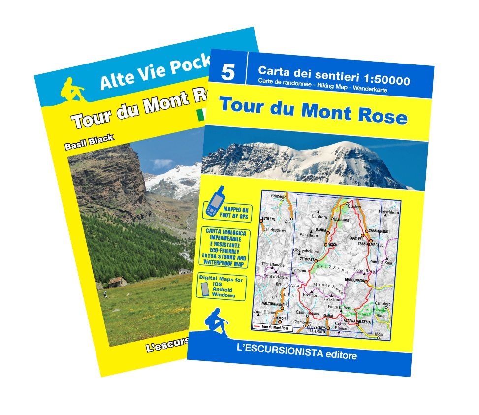 Online bestellen: Wandelkaart 5 Tour du Mont Rose - Monte Rosa | L'Escursionista editore