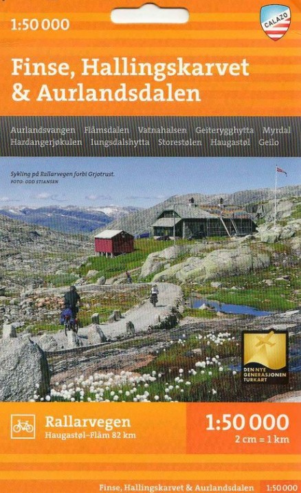 Online bestellen: Wandelkaart Turkart Finse, Hallingskarvet, Aurlandsdalen | Calazo