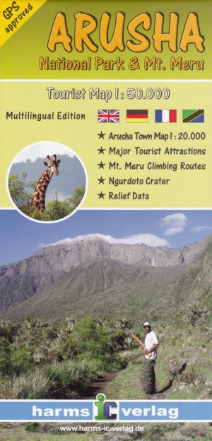 Online bestellen: Wandelkaart Arusha National Park & Mt. Meru | Harms IC Verlag
