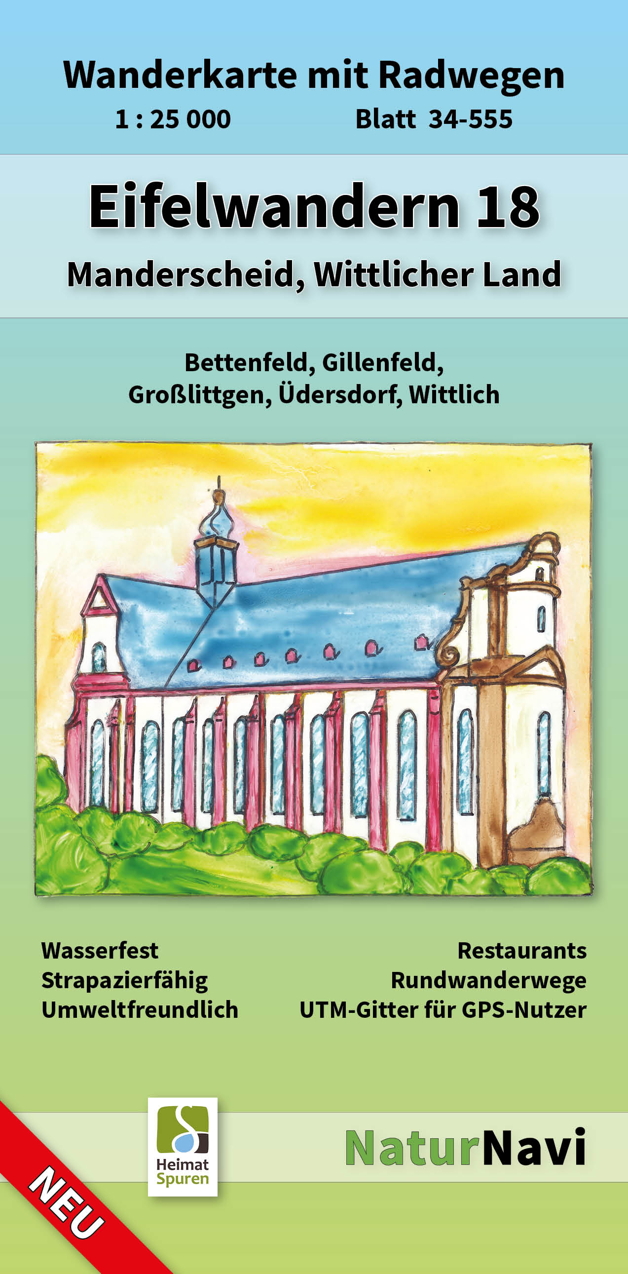 Online bestellen: Wandelkaart 34-555 Eifelwandern 18 Manderscheid, Wittlicher Land | NaturNavi