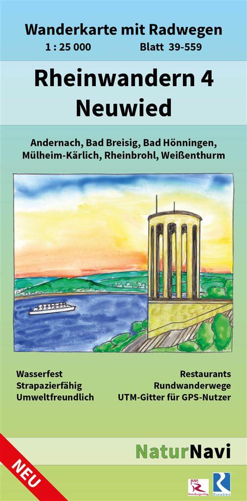 Online bestellen: Wandelkaart 39-559 Rheinwandern 4 - Neuwied | NaturNavi
