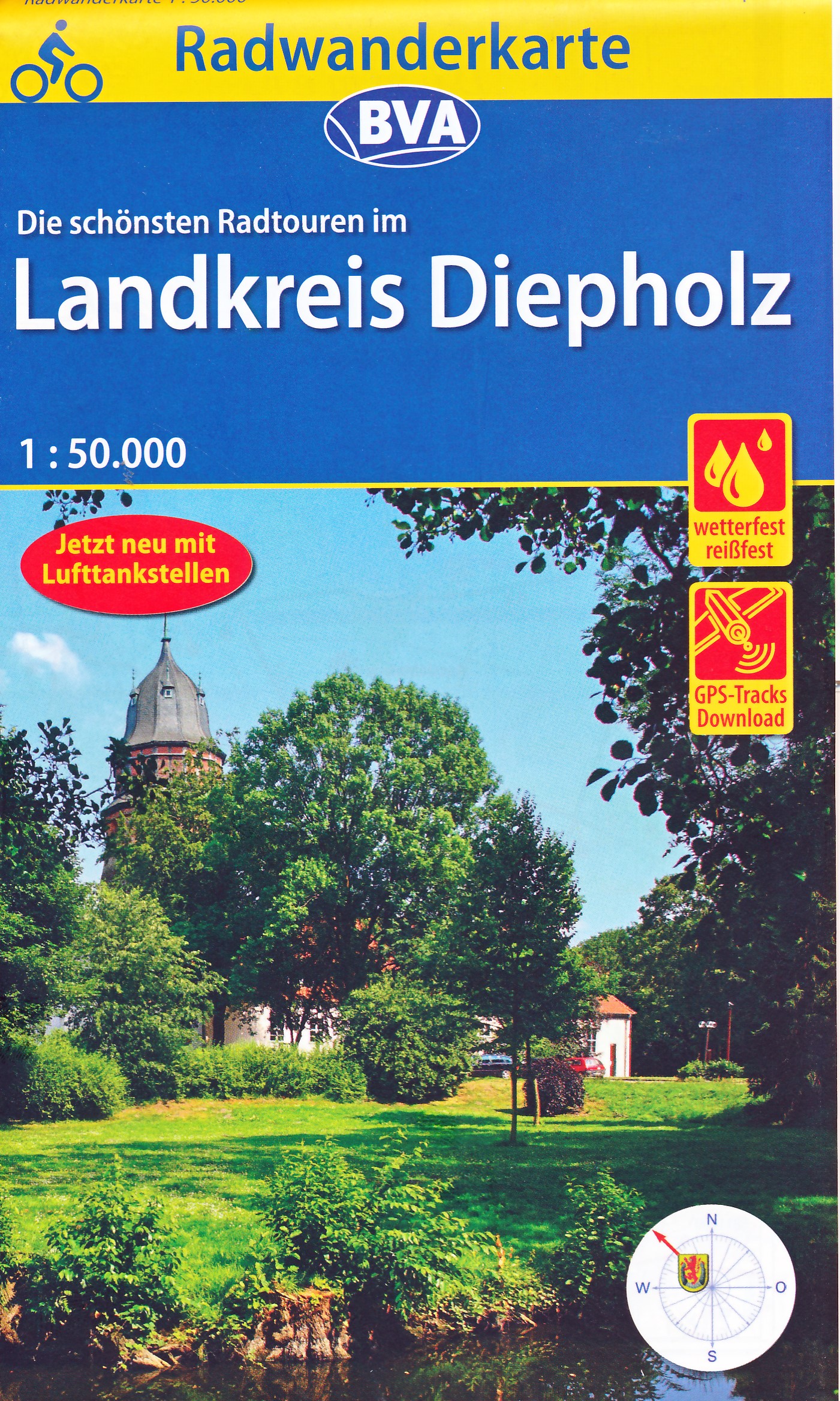 Online bestellen: Fietskaart ADFC Radwanderkarte Landkreis Diepholz | BVA BikeMedia