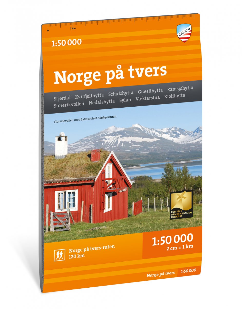 Online bestellen: Wandelkaart Turkart Norge på tvers (Stjørdal-Sylan) | Calazo