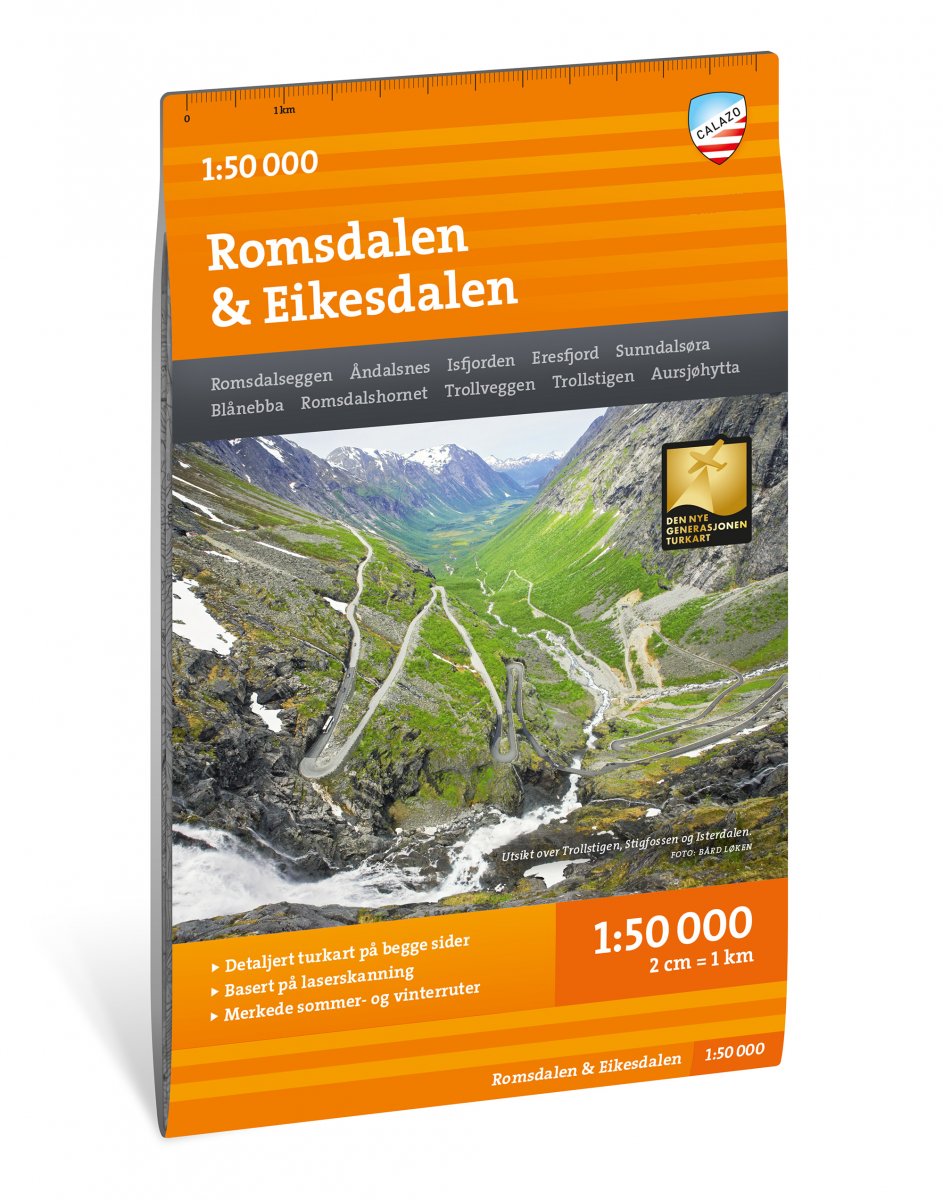 Online bestellen: Wandelkaart Turkart Romsdalen - Eikesdalen | Calazo