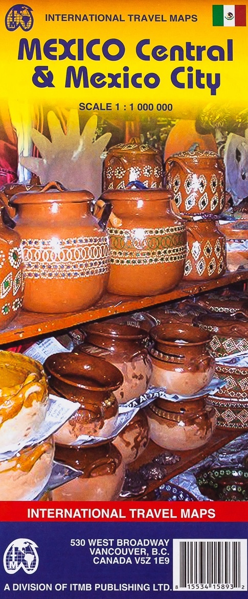 Wegenkaart - Landkaart Mexico Central &amp; Mexico City | ITMB | 
