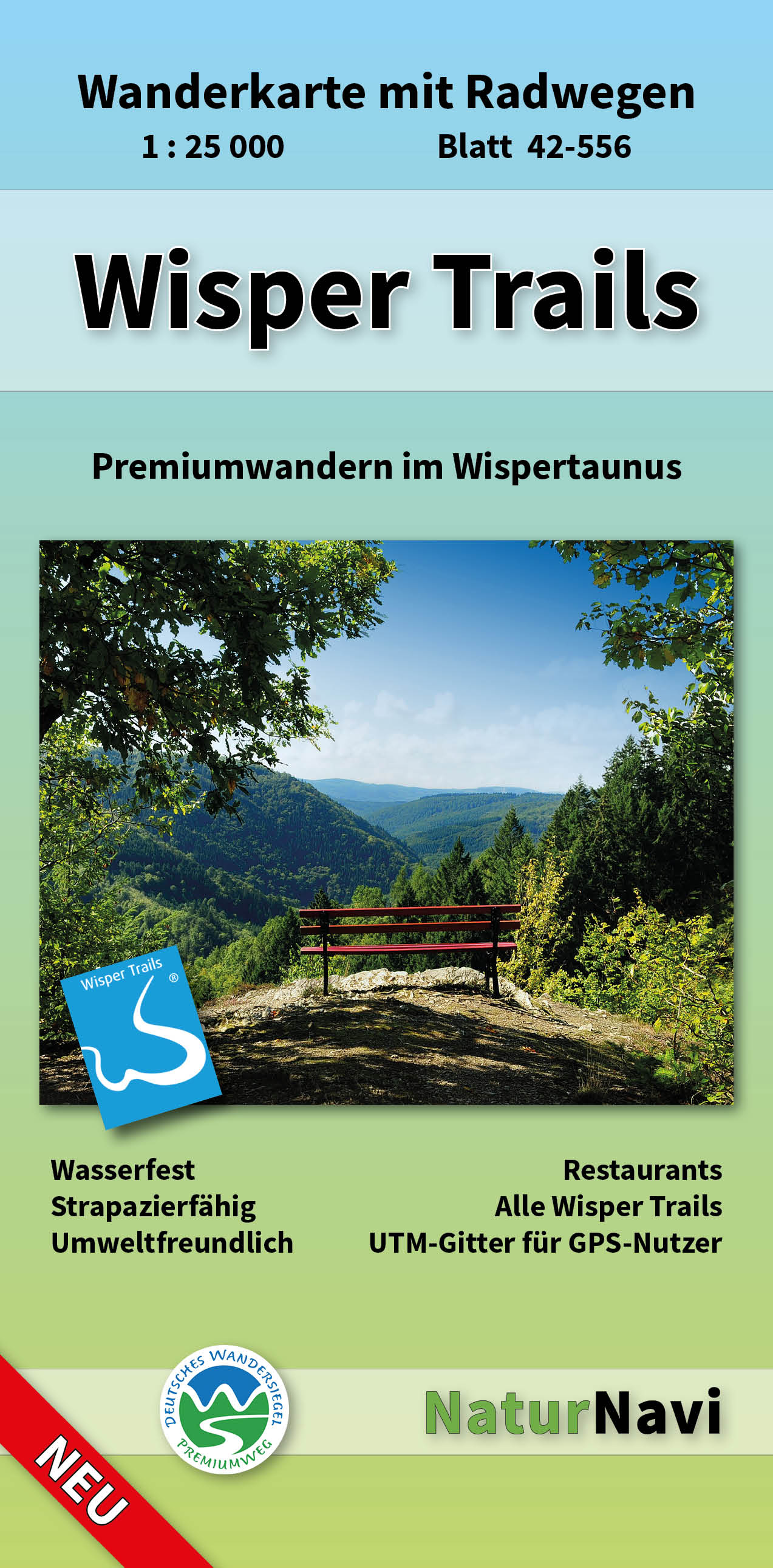 Online bestellen: Wandelkaart 42-556 Wisper Trails (Wispertaunus) | NaturNavi
