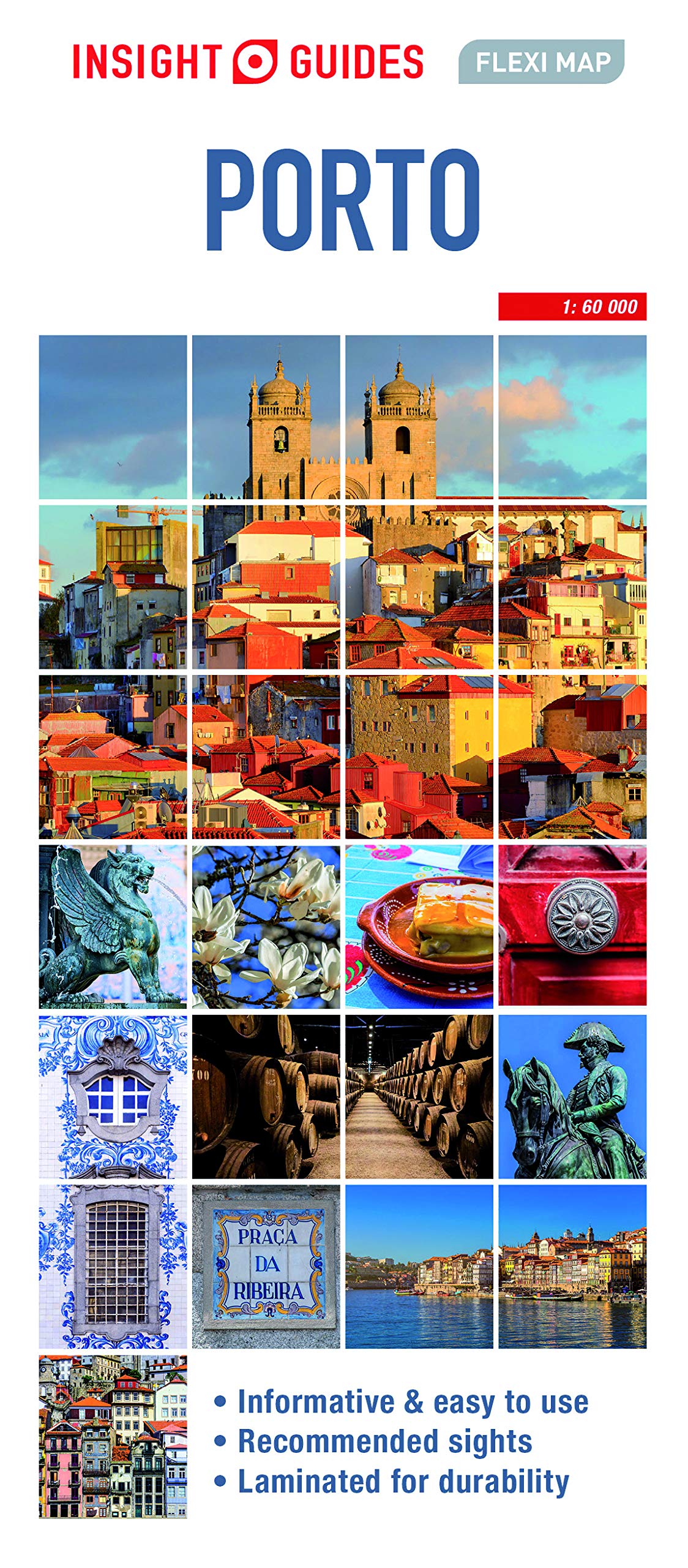 Online bestellen: Stadsplattegrond Fleximap Porto | Insight Guides