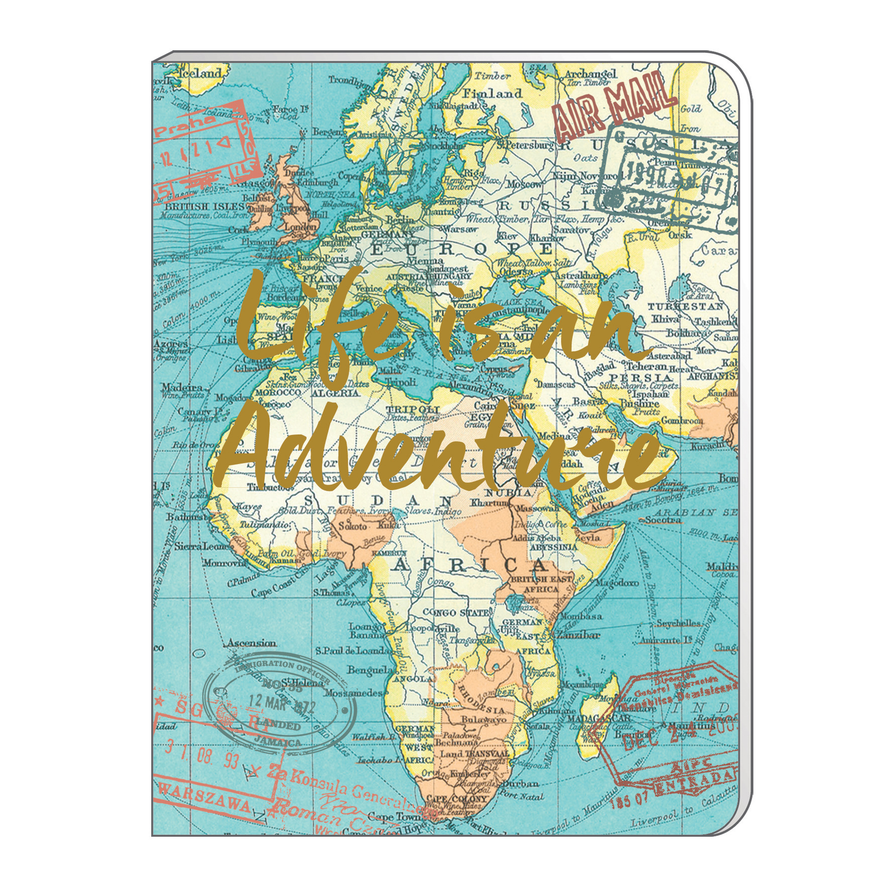 Notitieboekje A6 met vintage wereld…
