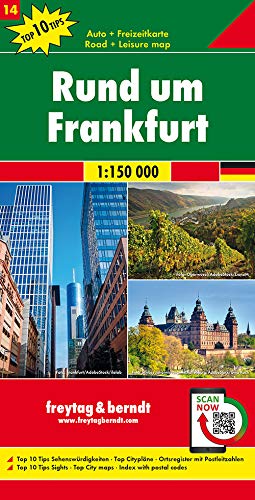 Online bestellen: Wegenkaart - landkaart 14 Rund um Frankfurt | Freytag & Berndt