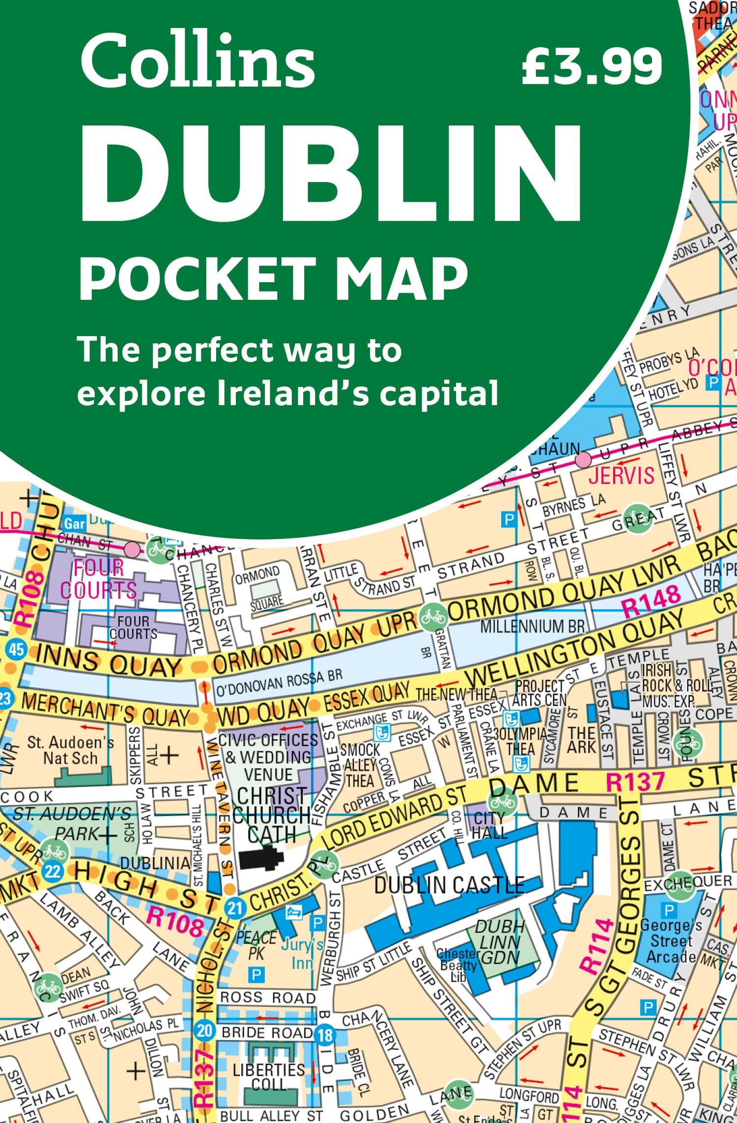 Online bestellen: Stadsplattegrond Pocket Map Dublin | Collins