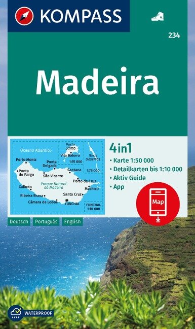 Online bestellen: Wandelkaart 234 Madeira | Kompass
