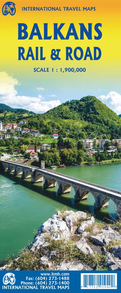 Wegenkaart - landkaart Balkans Rail…