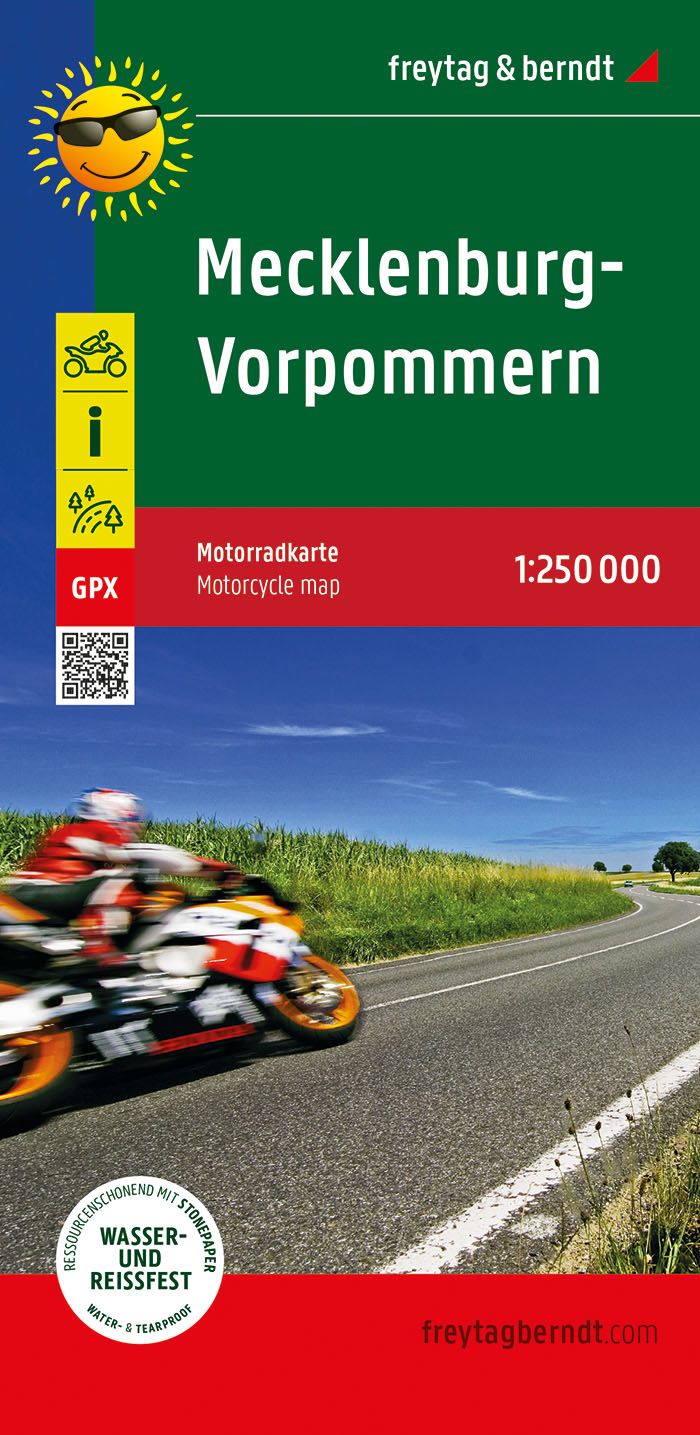 Online bestellen: Wegenkaart - landkaart - Waterkaart Motorkarte Mecklenburg-Vorpommern | Freytag & Berndt