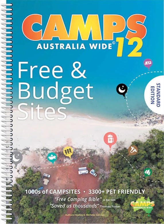 Online bestellen: Campergids Camps 12 Free Camping Guide without photos Spiral (A4) | Camps Australia Wide
