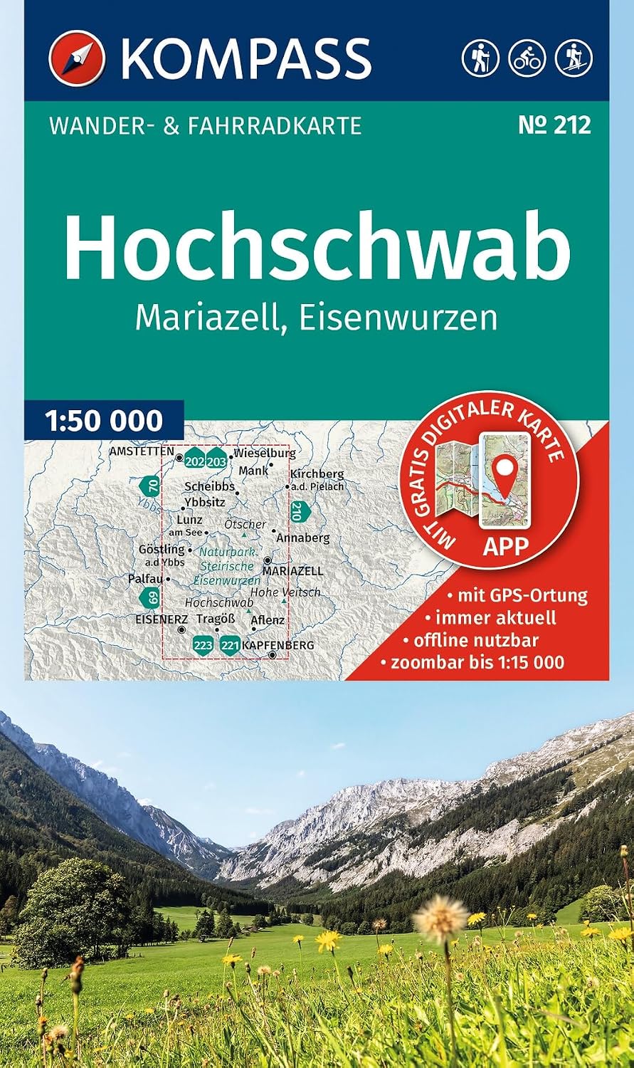 Wandelkaart 212 Hochschwab | Kompass