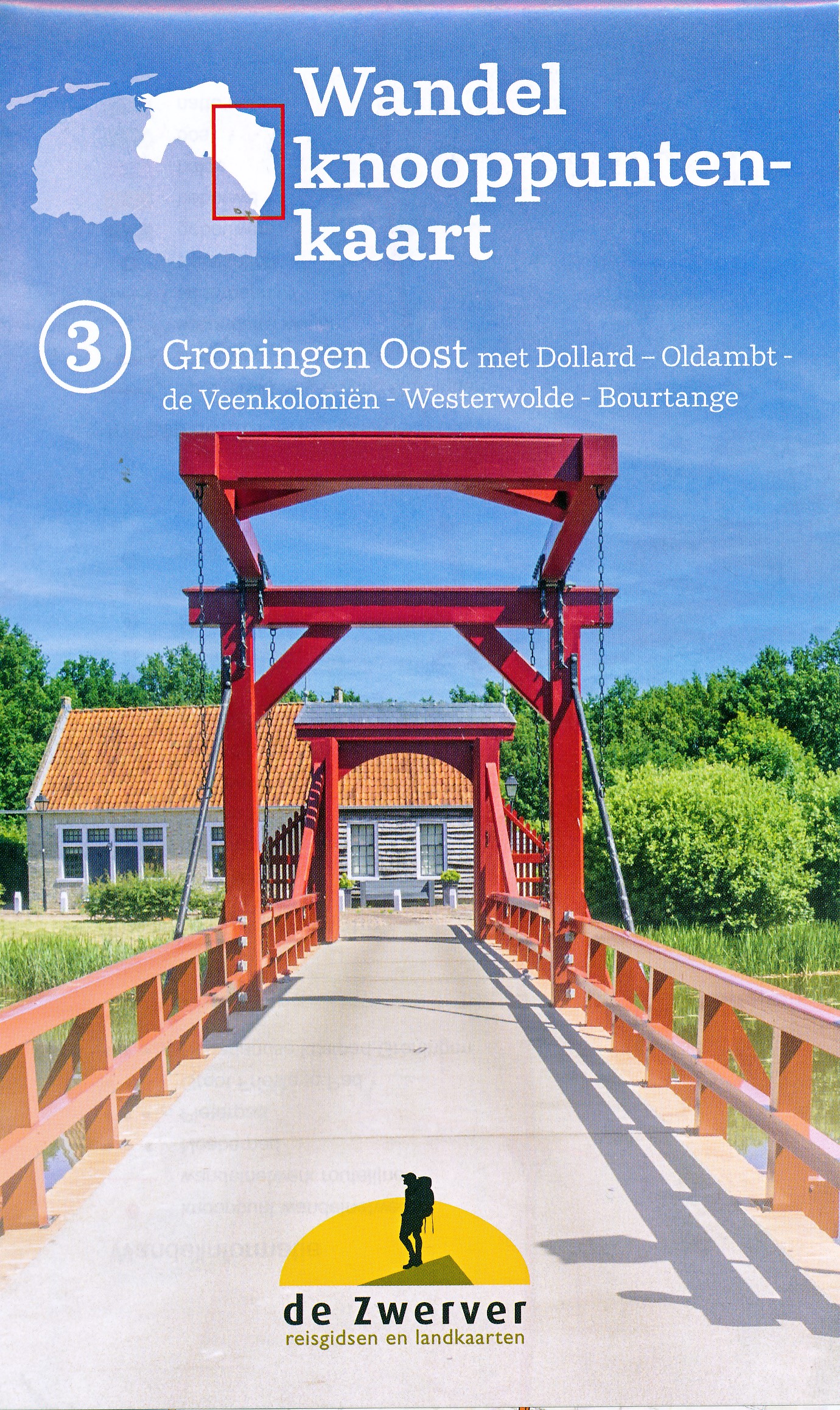 Online bestellen: Wandelknooppuntenkaart - Wandelkaart 3 Groningen oost | Reisboekwinkel de Zwerver
