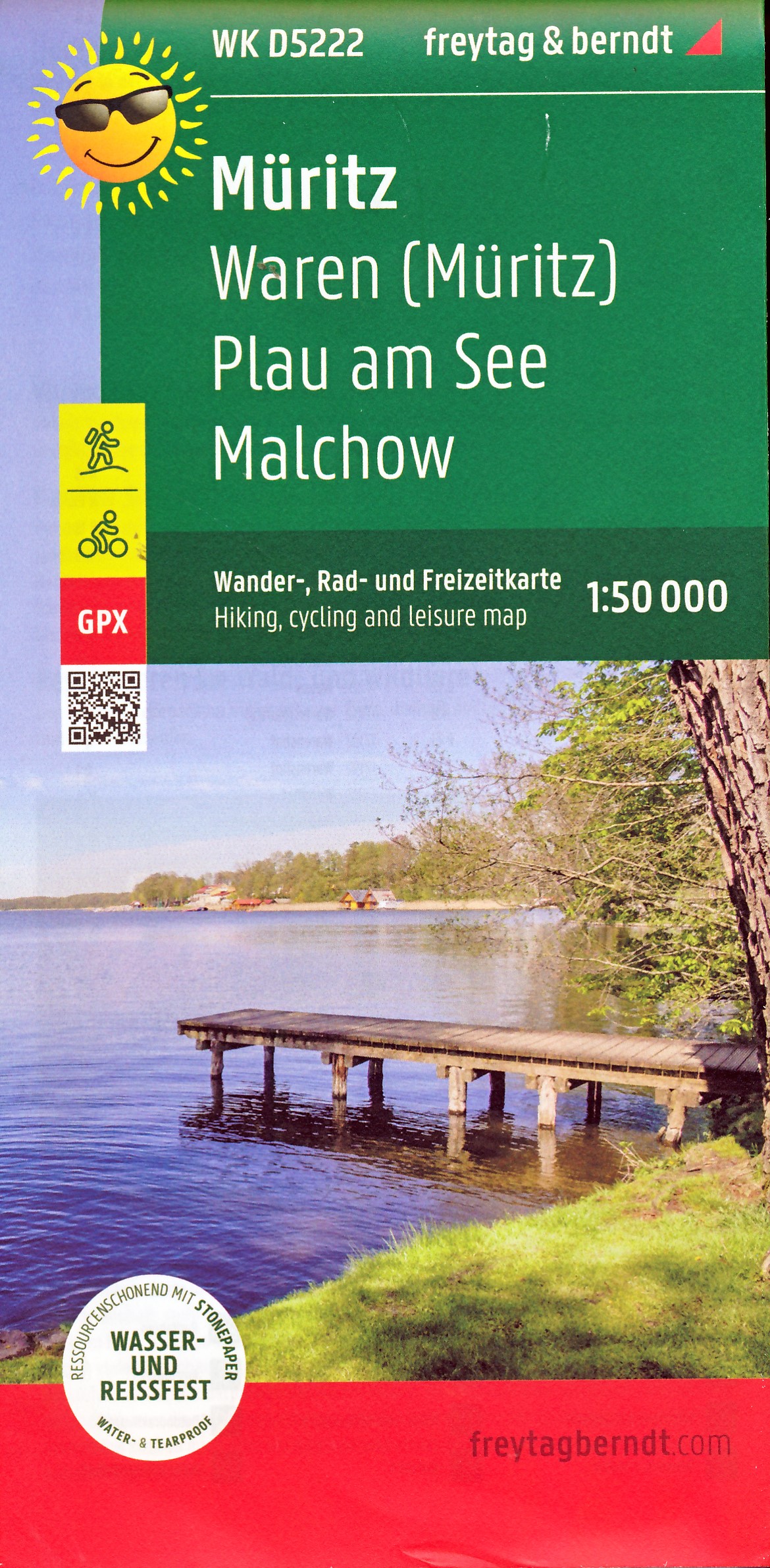 Online bestellen: Wandelkaart - Fietskaart WKD5222 Müritz | Freytag & Berndt