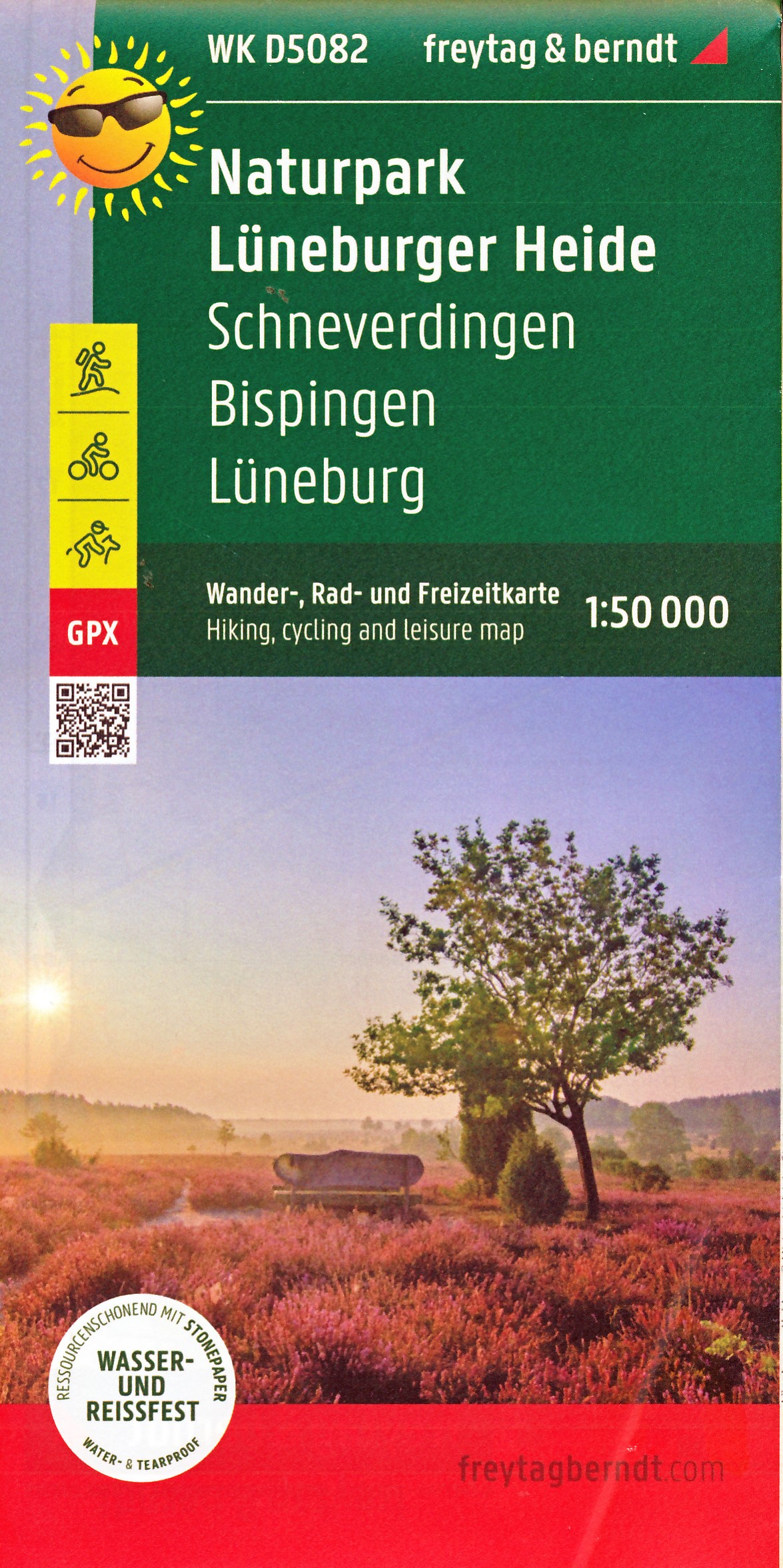Online bestellen: Wandelkaart - Fietskaart WKD5082 Naturpark Lüneburger Heide | Freytag & Berndt