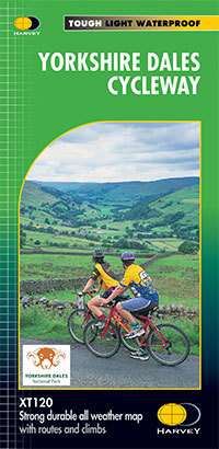 Online bestellen: Fietskaart Yorkshire Dales Cycleway | Harvey Maps