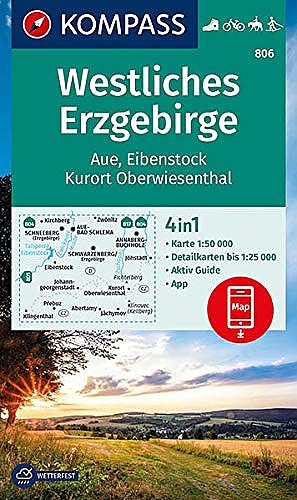 Online bestellen: Wandelkaart 806 Westliches Erzgebirge | Kompass