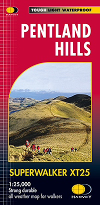 Wandelkaart Pentland Hills | Harvey Maps